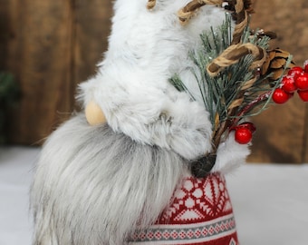 Gnomo de copo de nieve navideño