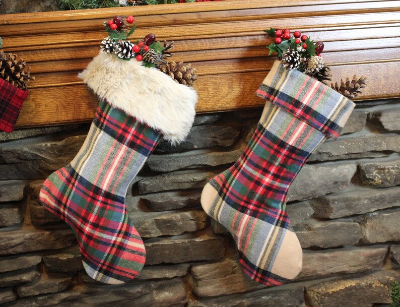 Christmas Plaid Flannel Stocking