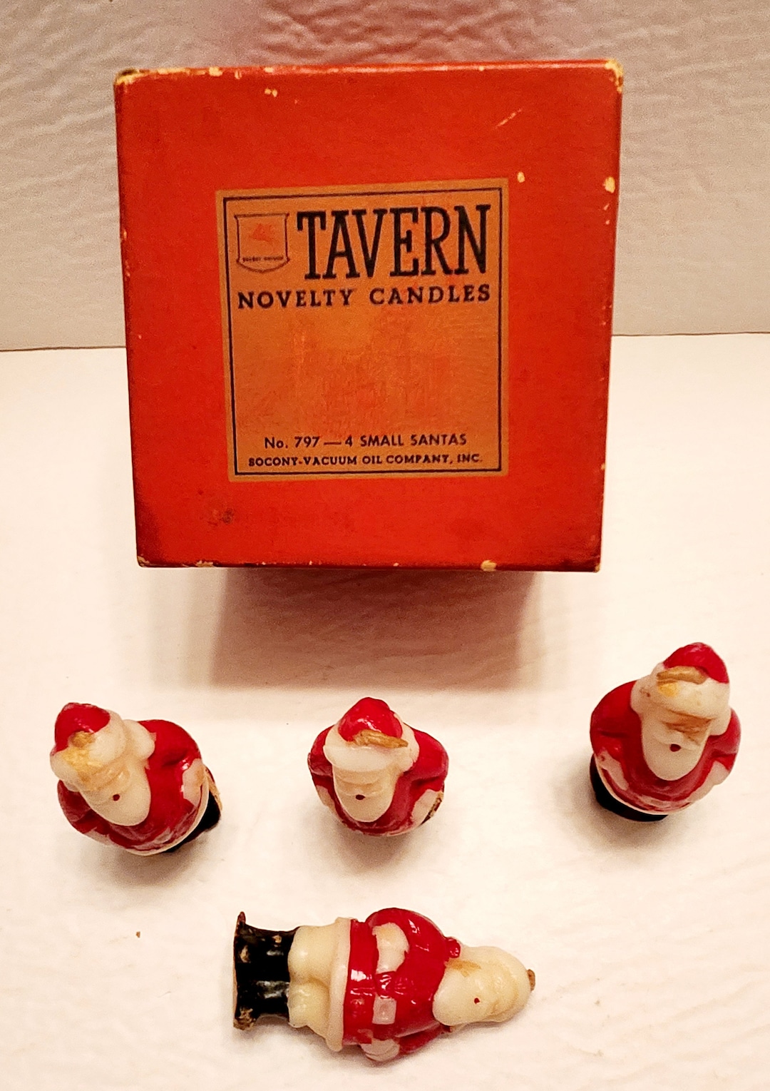 RARE Vintage Tavern Novelty Candles box of 4 Santa Claus Etsy