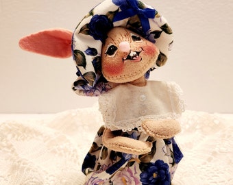 1999 Anna Lee Bunny Doll: Anthropomorphic Easter Decor - 28074
