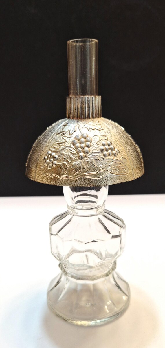 Hurricane Lamp Style Vintage Perfume Bottle--#21899