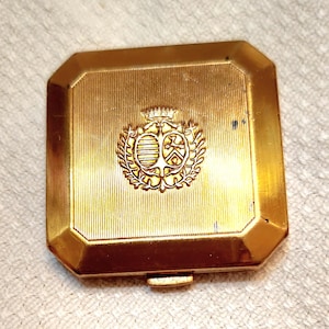 Richard Hudnut &quot;DuBarry&quot; Vintage Small Goldtone Rouge Compact -- #29427
