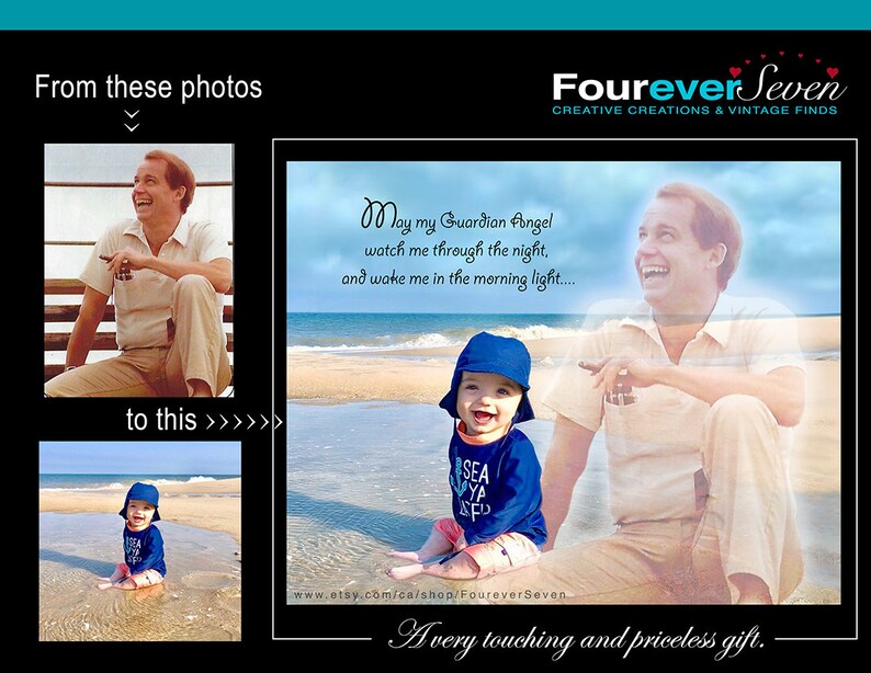 Add A Deceased Loved One To A Photo Memorial Photo Keepsake Etsy