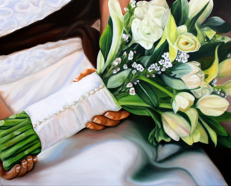 Custom Painting of your bridal bouquet by Anna Keay image 2