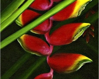 Lobster Claw Heliconia painting