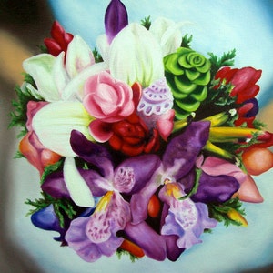 Custom Painting of your bridal bouquet by Anna Keay image 4