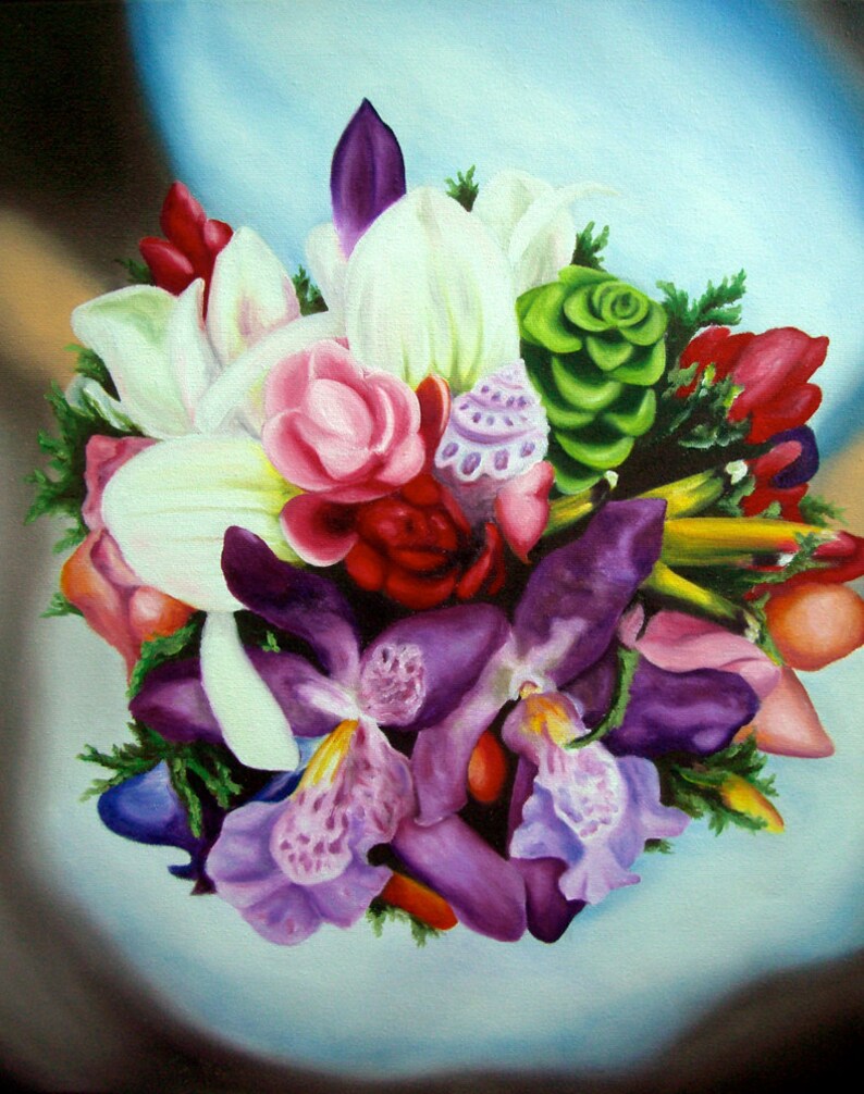 Custom Painting of your bridal bouquet by Anna Keay image 4