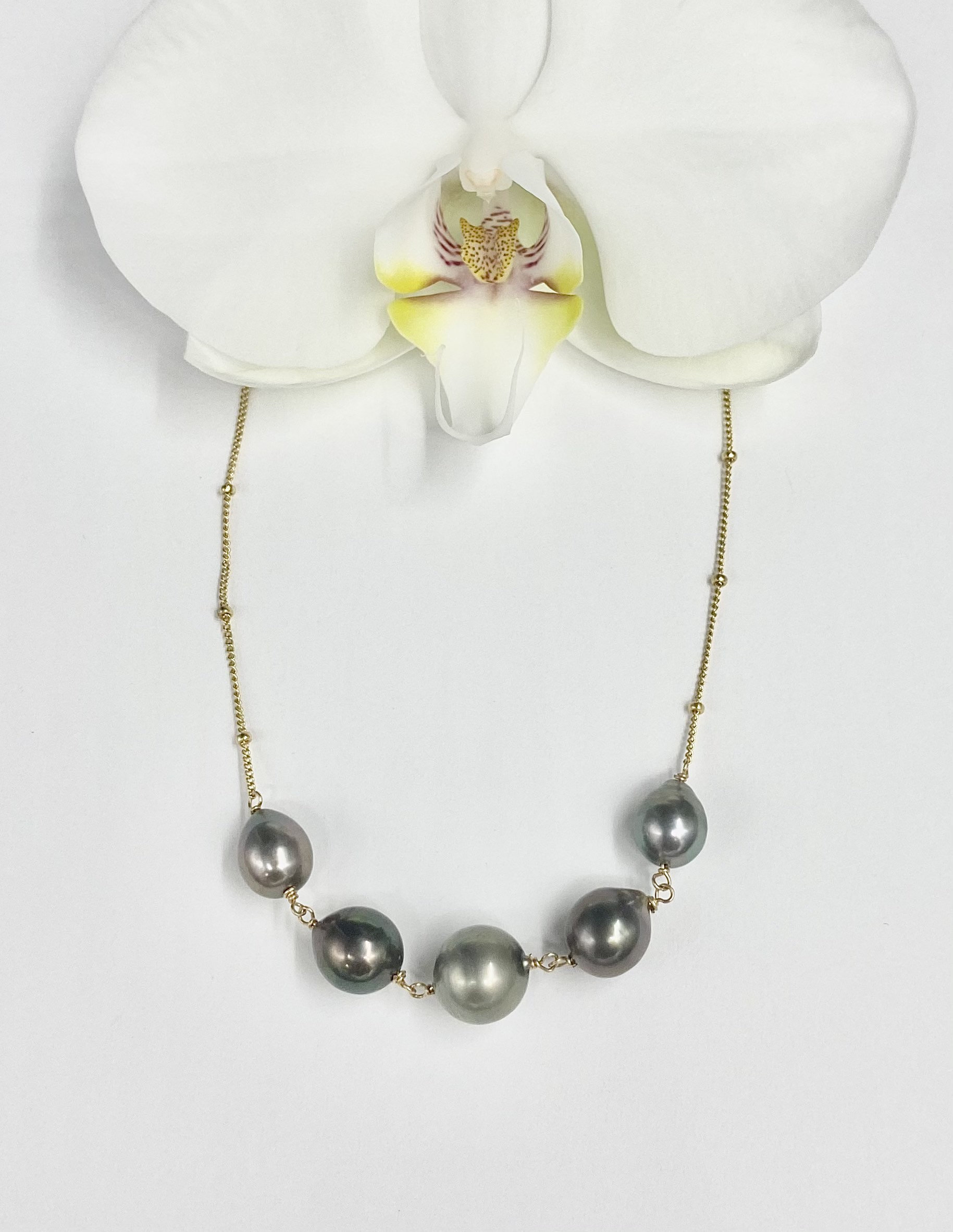 5 Tahitian Pearl Necklace Etsy