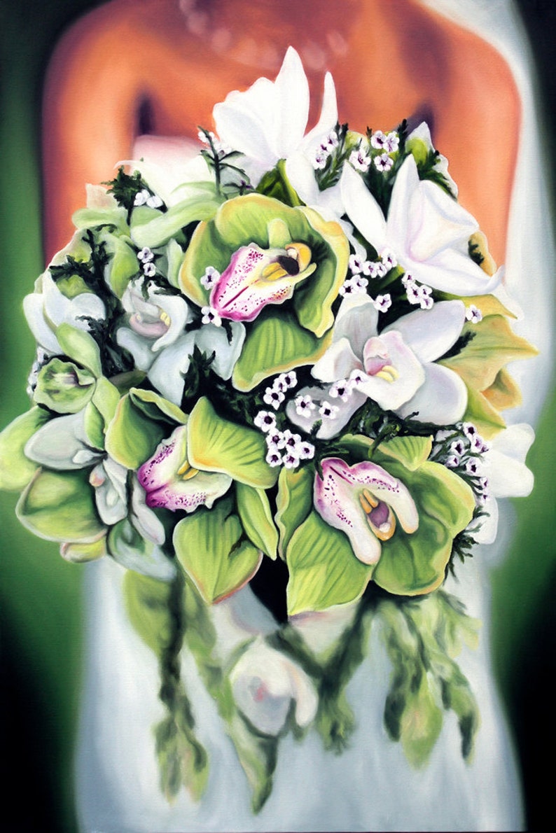 Custom Painting of your bridal bouquet by Anna Keay image 1