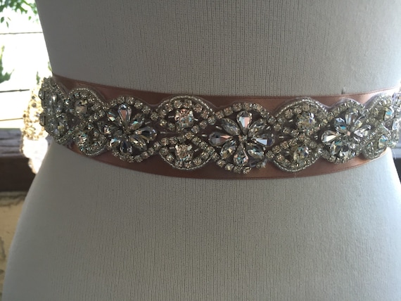 Rose Gold Wedding Belt,bridal Belt, Sash Belt,crystal Rhinestone