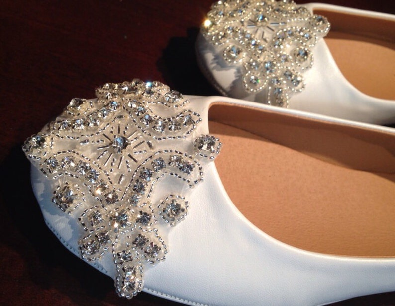 Flat Bridal Shoerhinestone Shoewedding Shoe Flat Rhinestone - Etsy