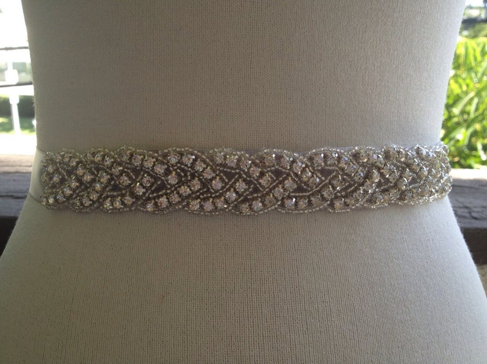 silver beaded belt