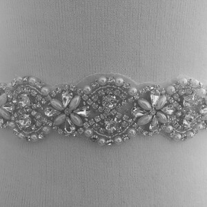 Pearl Wedding Belt,Bridal Belt, Sash Belt,Crystal Rhinestone and Pearl ,Luxury Bridal Sash