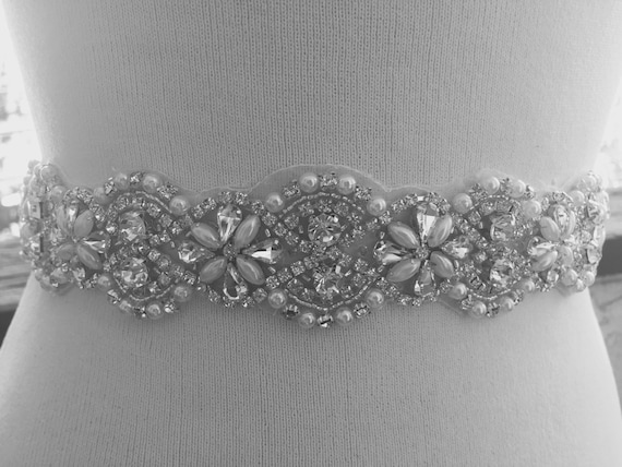 Pearl Wedding Belt,bridal Belt, Sash Belt,crystal Rhinestone 