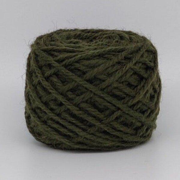 Green Tea #45 Wool Rug Yarn 100% New Zealand Wool Ready for Use ~ 3 Ply Thick, Optional weight -1 oz., 2 oz., 4 oz. or 1 lbs.