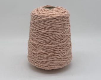 Strawberry #107 Wool Rug Yarn 100% New Zealand Wool Ready for Use ~ 3 Ply Thick 1 lb. on cone