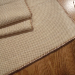 Monks Cloth for rug hooking/punch needle, Premium Quality Organic Cotton, Surged Edges, Optional Size Pieces