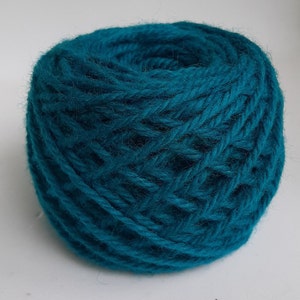 Teal #98 Wool Rug Yarn 100% New Zealand Wool Ready for Use ~ 3 Ply Thick, Optional weight -1 oz., 2 oz. or 4 oz.