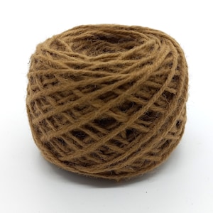 Light Brown # FY19 THIN (Fine Punch Needle) Wool Rug Yarn 100% Wool 1/8 lb. Ready for Use ~ 3 ply,