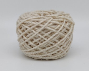 Off White #54 Wool Rug Yarn 100% New Zealand Wool Ready for Use ~ 3 Ply Thick, Optional weight -1 oz., 2 oz., 4 oz. or 1 lbs.
