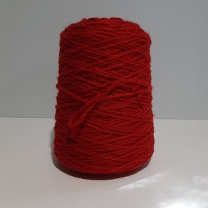 Poppie #97 Rug Yarn 100% New Zealand Wool Ready for Use ~ 3 Ply Thick, 1 lbs. on a cone     for Rug Tufting, Rug Hooking, Punch Needle