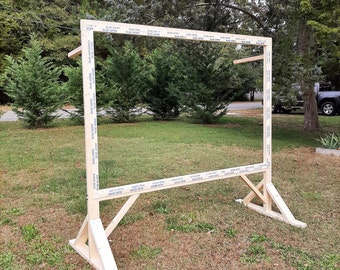 Wooden Free Standing  Frame for Rug Tufting Pine Strong and Stable with Two Rows of Tack Strips Ready to Use 48"x72" inner size