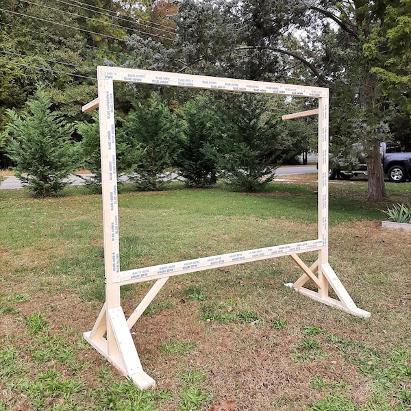 Wooden Free-Standing Frame for Rug Tufting Pine Strong and Stable, Two Rows of Tack Strips Ready to Use Optional Sizes, Free Shipping!