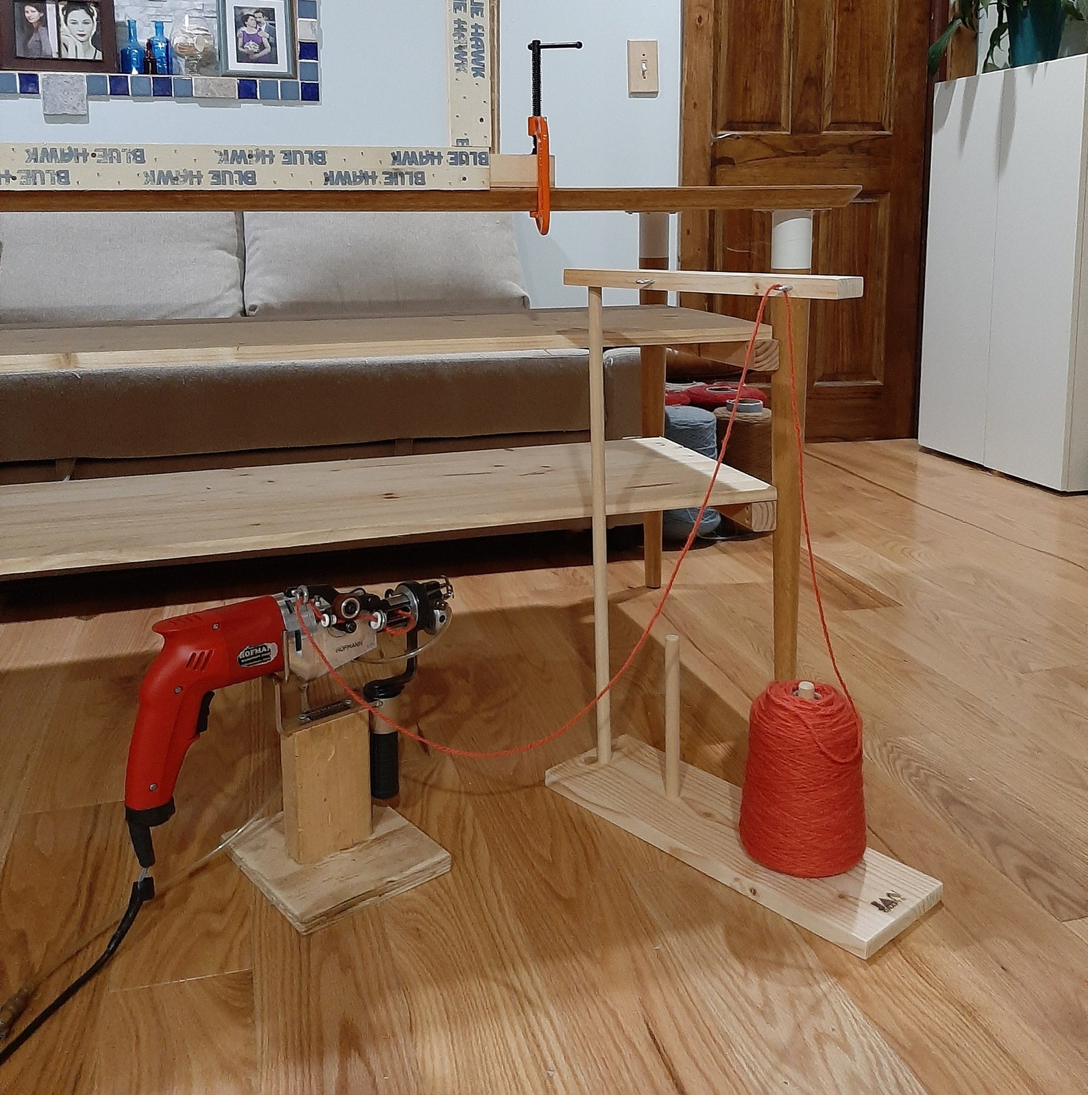 Yarn Holder for the Rug Tufting With the Tufting Gun Etsy