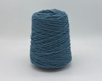 Twilight Blue #101 New Zealand 100 % Wool Rug Yarn  for Regular Punch Needle, Rug Hooking or Rug Tufting~ 3 Ply Thick, 1 lb. Cone