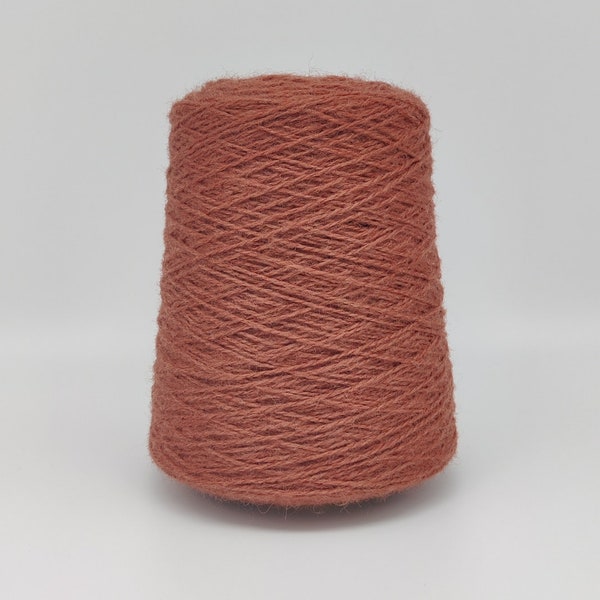 NEW!  F236 Terracotta Wool Rug Yarn 100% New Zealand Wool Ready for Use ~ 2 Ply Thin 1 lb. on Cone.