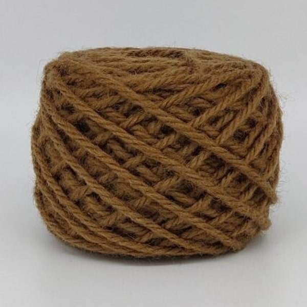 Medium Golden Brown #76 Wool Rug Yarn 100% New Zealand Wool Ready for Use ~ 3 Ply Thick, Optional weight -1 oz., 2 oz., 4 oz. or 1 lbs.