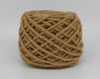 Tan  #119 Wool Rug Yarn 100% New Zealand Wool Ready for Use ~ 3 Ply Thick, Optional weight -2 oz., 4 oz. or 1 lbs.