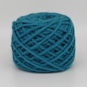 Aqua #18 Wool Rug Yarn 100% New Zealand Wool Ready for Use ~ 3 Ply Thick, Optional weight -1 oz., 2 oz., 4 oz. or 1 lbs.