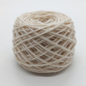 White # FY18 THIN (Fine Punch Needle) Wool Rug Yarn 100% Wool 1/8 lb. Ready for Use ~ 3 ply,