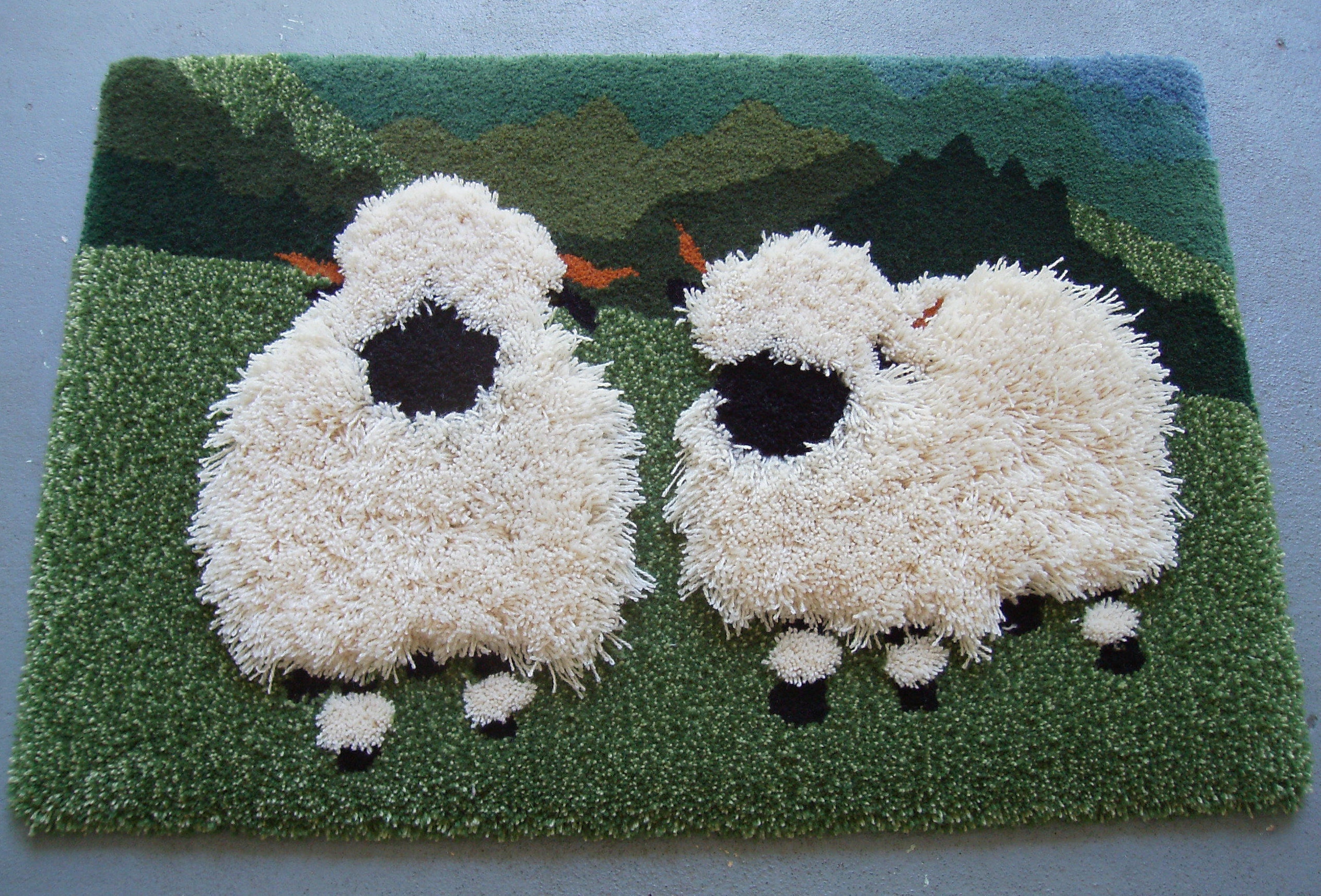 Laine Hand Made Rug - Wall Hanging - Swiss Sheep