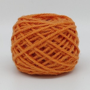 Pumpkin #60 New Zealand 100% Wool Rug Yarn Ready to use with the Regular Punch Needle ~ 3 Ply Thick, Optional weight -1 oz., 2 oz. or 4 oz.