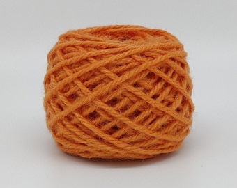 Pumpkin #60 New Zealand 100% Wool Rug Yarn Ready to use with the Regular Punch Needle ~ 3 Ply Thick, Optional weight -2 oz. or 4 oz.