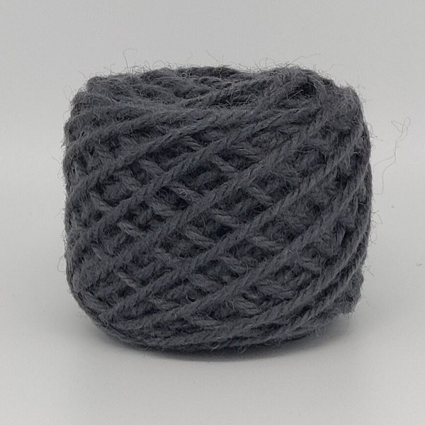 Charcoal #67 Wool Rug Yarn 100% New Zealand Wool Ready for Use ~ 3 Ply Thick, Optional weight -1 oz., 2 oz., 4 oz. or 1 lbs.