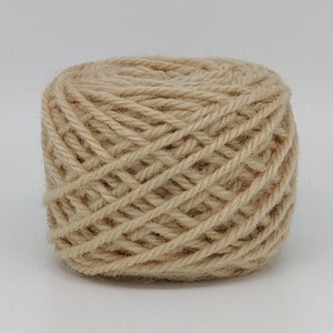 Beige #74  Wool Rug Yarn 100% New Zealand Wool Ready for Use ~ 3 Ply Thick, Optional weight 1 oz., 2 oz, 4 oz., 1 lb.