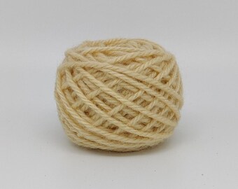 Celebration Yellow #8 Wool Rug Yarn 100% New Zealand Wool Ready for Use ~ 3 Ply Thick, Optional weight -2 oz. or 4 oz.