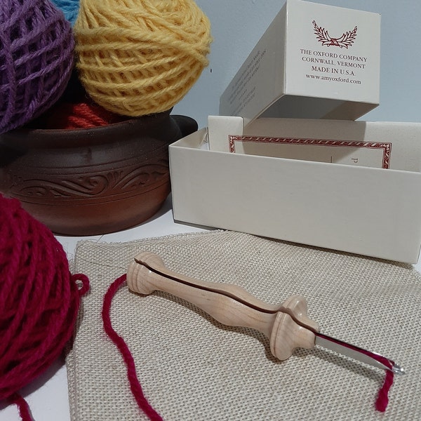 OXFORD Punch Needle Regular,  # 8, 9, or 10,  Optional- boxed with a stitch gauge and handbook, or unboxed with the gauge..