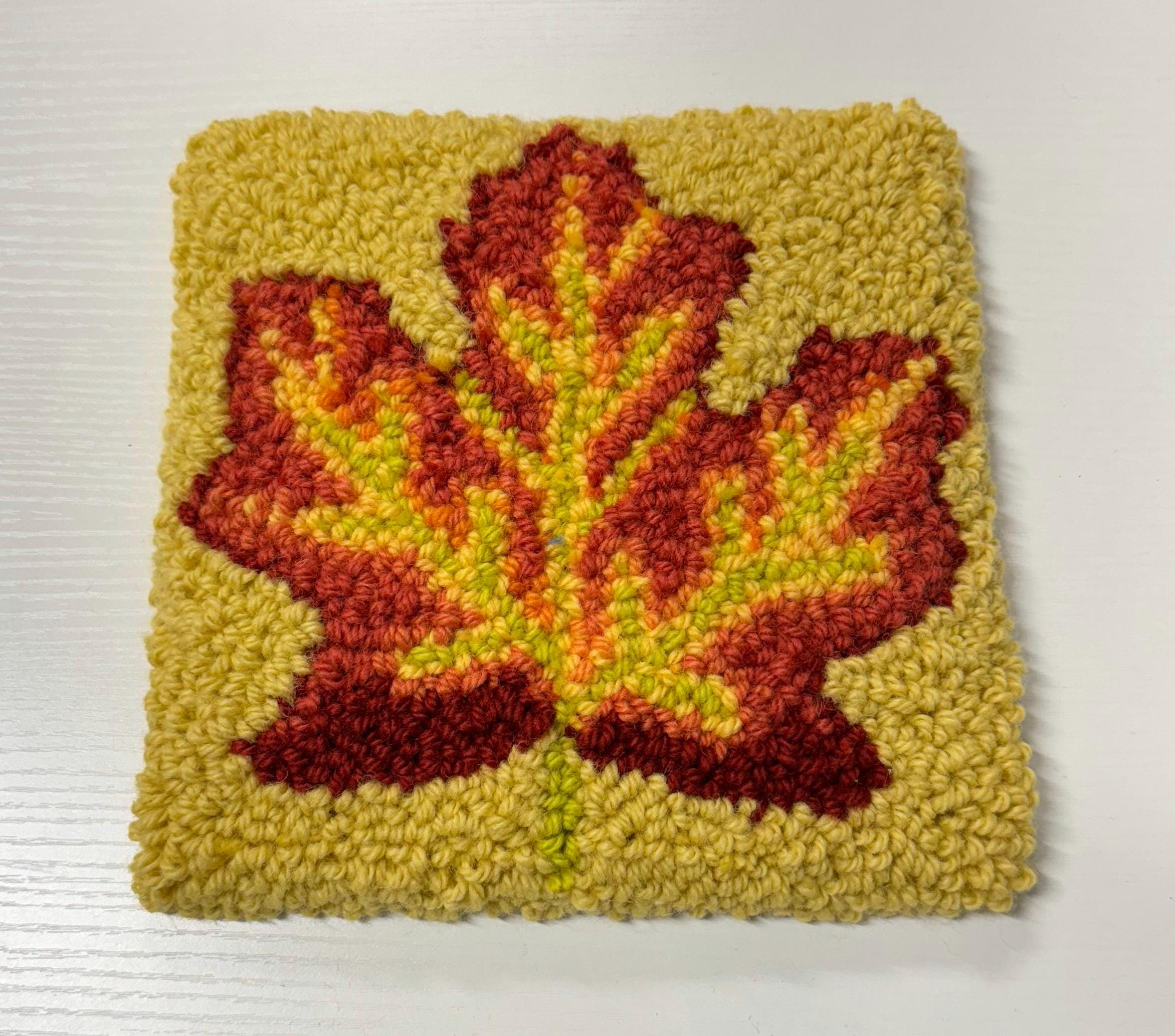 Rug Hooking Pattern on Monks Cloth - Maple Leaf Optional Sizes - Etsy