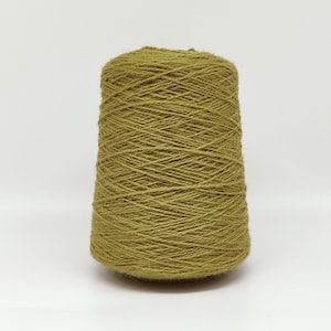 F241 Mustard Wool Rug Yarn 100% New Zealand Wool Ready for Use ~ 2 Ply Thin 1 lb. on Cone.