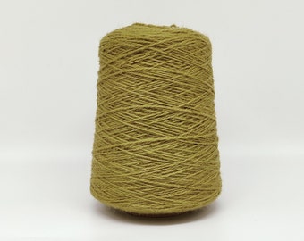 F241 Mustard Wool Rug Yarn 100% New Zealand Wool Ready for Use ~ 2 Ply Thin 1 lb. on Cone.