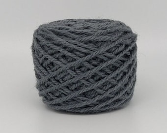 Dark Gray  #66 Wool Rug Yarn 100% New Zealand Wool Ready for Use ~ 3 Ply Thick, Optional weight -2 oz., 4 oz. or 1 lbs.