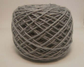 GrayThin Wool Light Fingering Weight Yarn 2 oz