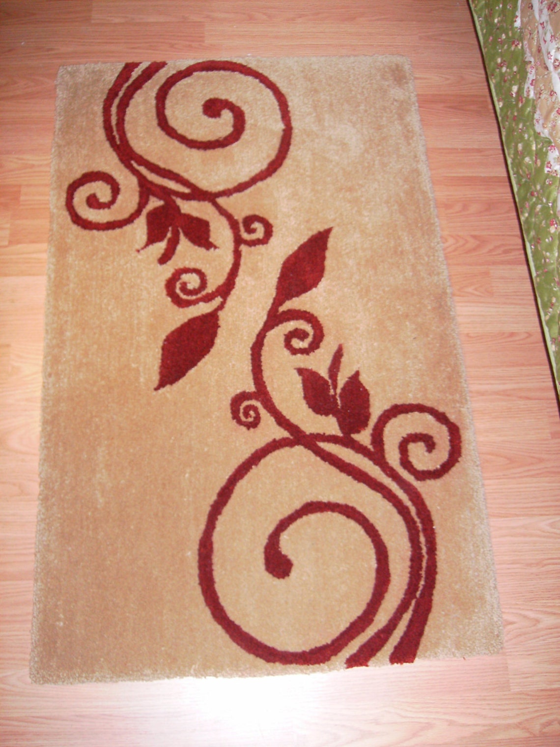 RUG Elegant Floral Scroll Rug | Etsy