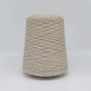 NEW!  F230 Off White Wool Rug Yarn 100% New Zealand Wool Ready for Use ~ 2 Ply Thin 1 lb. on Cone.
