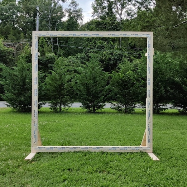 CUSTOM! Wooden Free Standing  Frame for Rug Tufting, Ready to Use 72"x72", yarn holder, yarn feeder, 266 fabric 180".