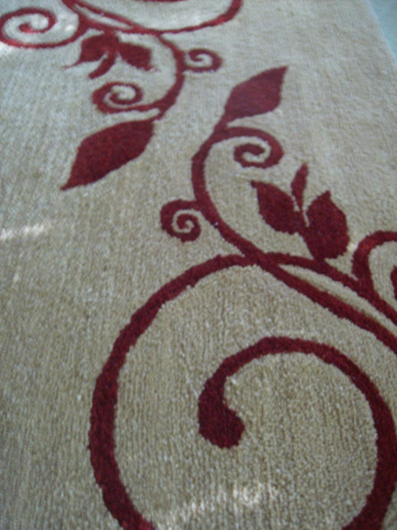RUG Elegant Floral Scroll Rug - Etsy